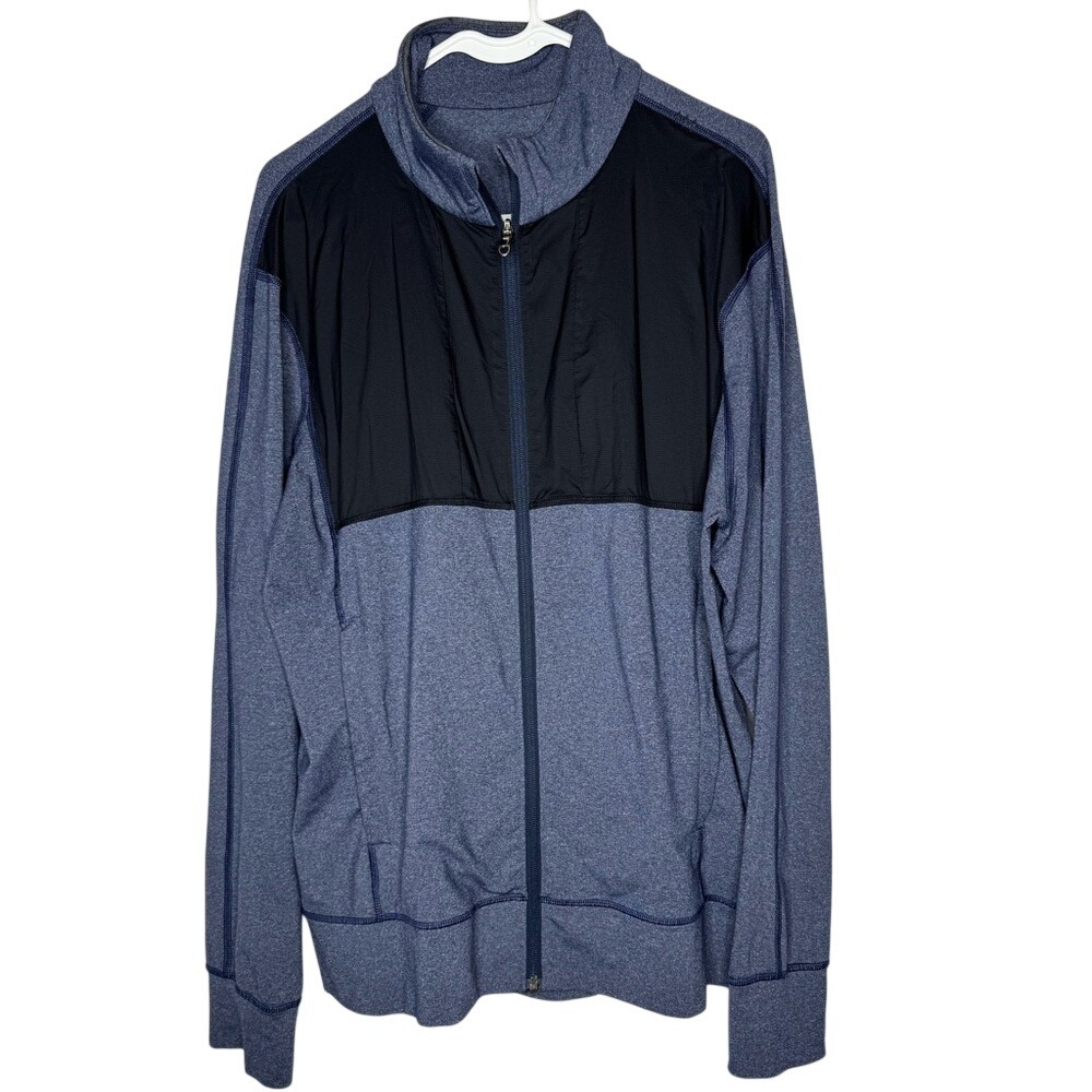 Lululemon Mens Post Session Reflective Full Zip Jacket‎ Sz L Athleisure Lounge